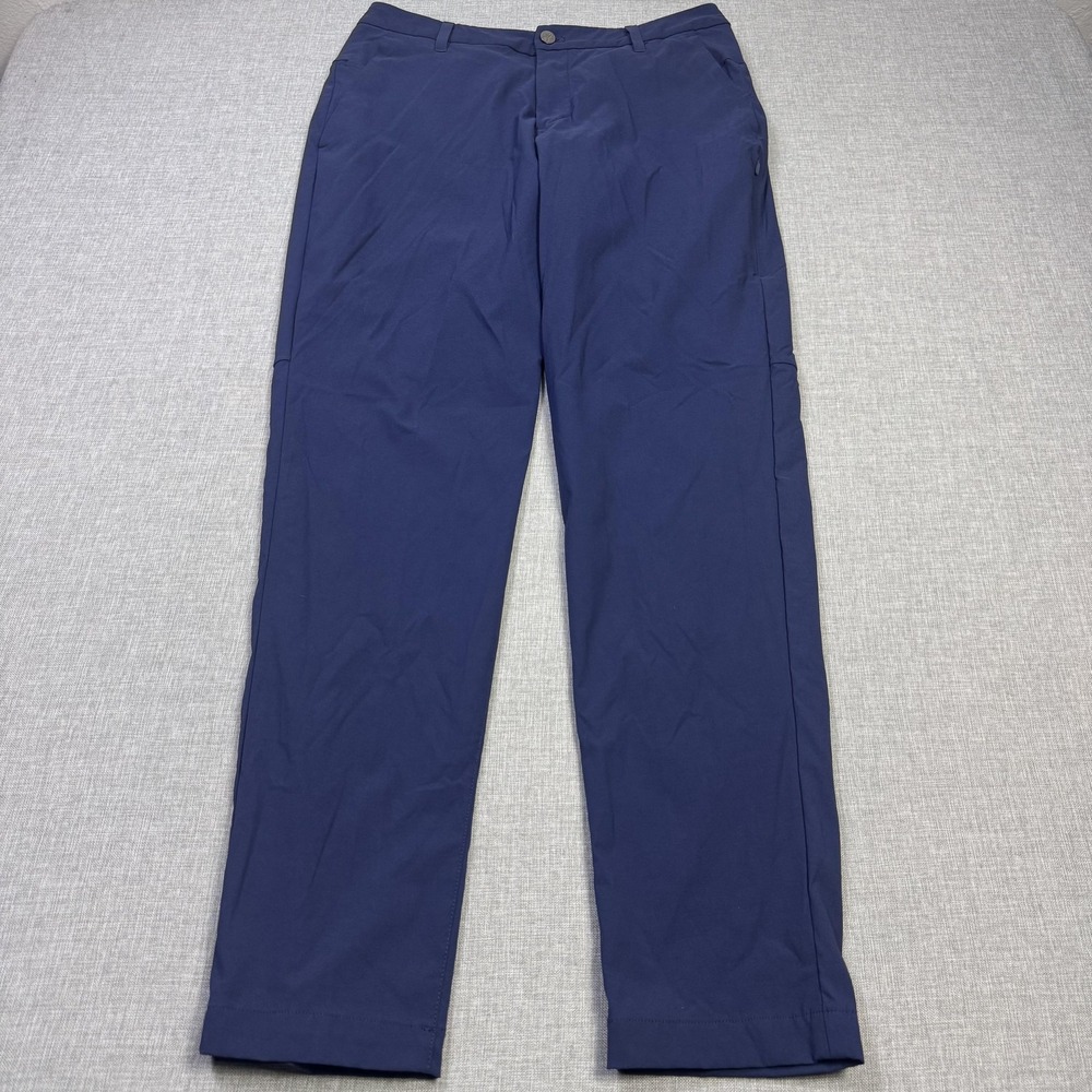 Lululemon Commission Chino Golf Pants Mens 32x32 Blue Polyester Spandex Stretch